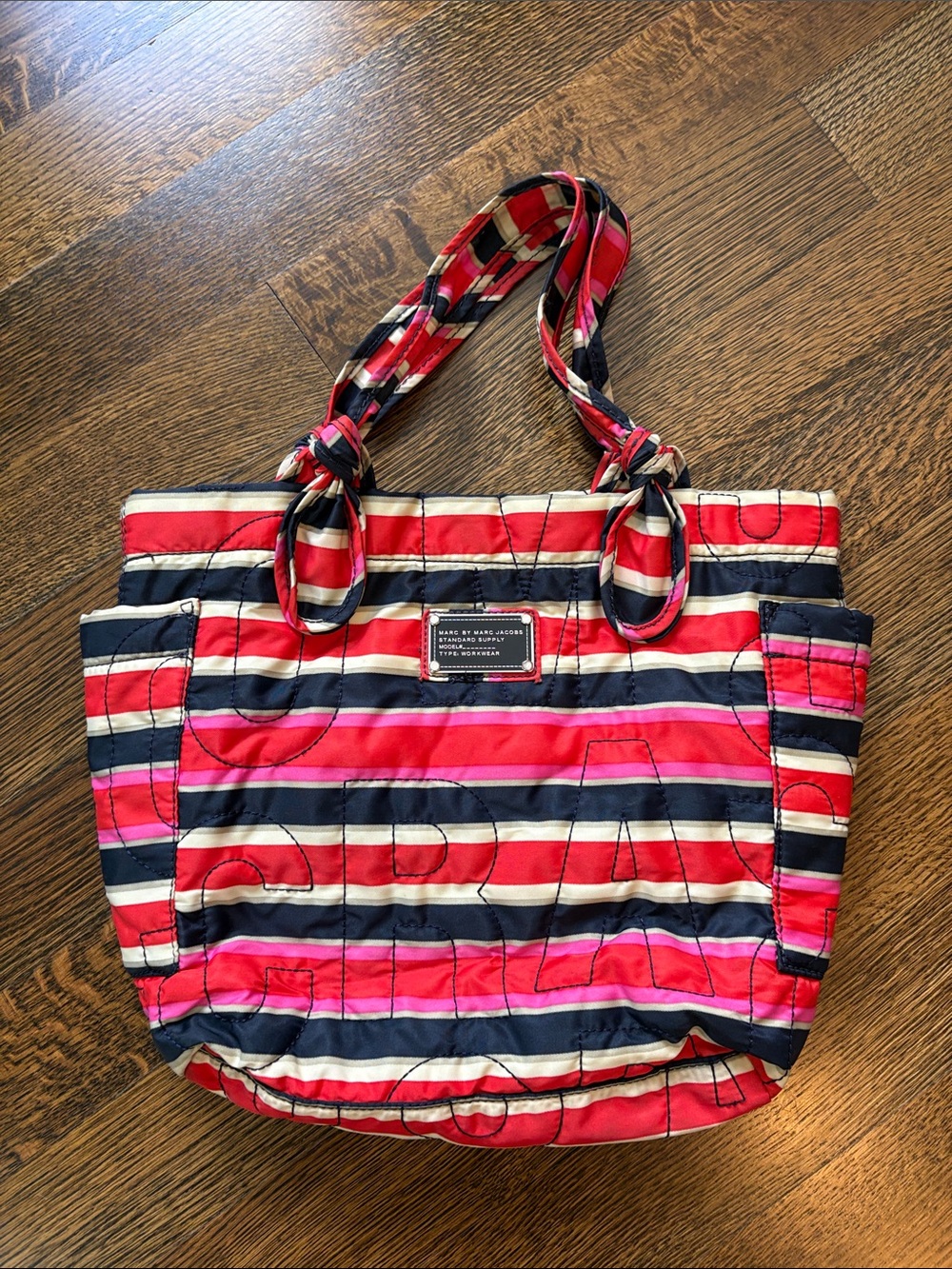 Marc by Marc Jacobs Tote Bag - Pink,Red, Navy & Cream